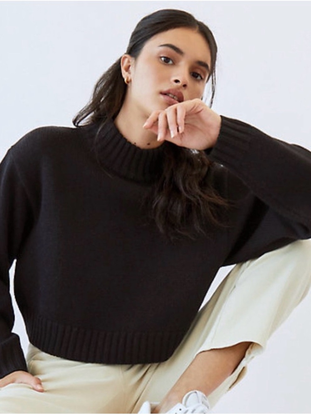 Aritzia Wilfred Free Harper Merino Wool Knit Turtleneck Sweater Cottagecor Sz S